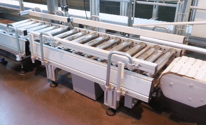 Поставка конвейерной системы InterSystem (Швеция) для транспортировки гофрокоробов с сантехнической продукцией