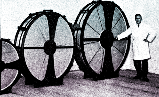 Эскиз первого ротора Munters, основного элемента осушения